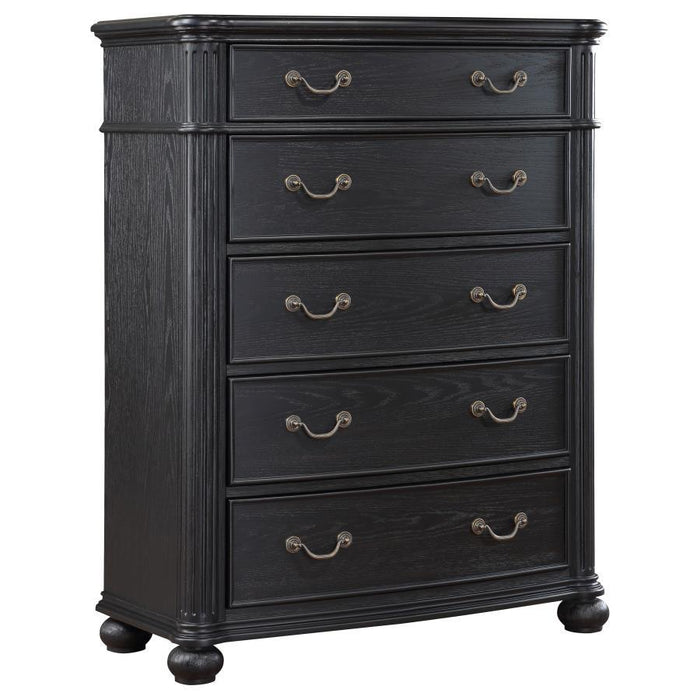 Celina - 5-Drawer Bedroom Chest - Black