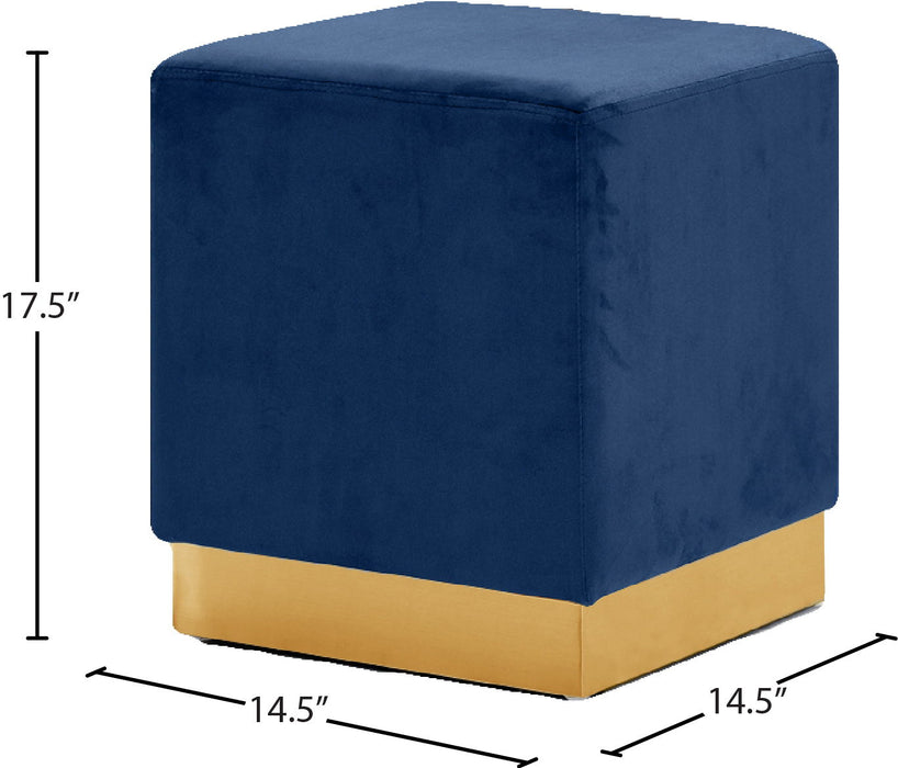 Jax - Stool Ottoman with Gold Base