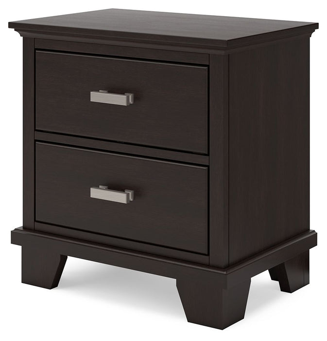 Covetown - Dark Brown - Two Drawer Night Stand