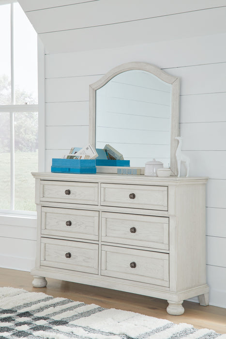 Robbinsdale - Antique White - Dresser, Mirror - Youth