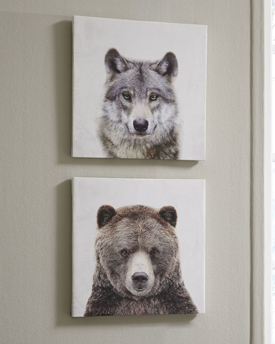 Albert - Gray / Brown - Wall Art Set (Set of 2)