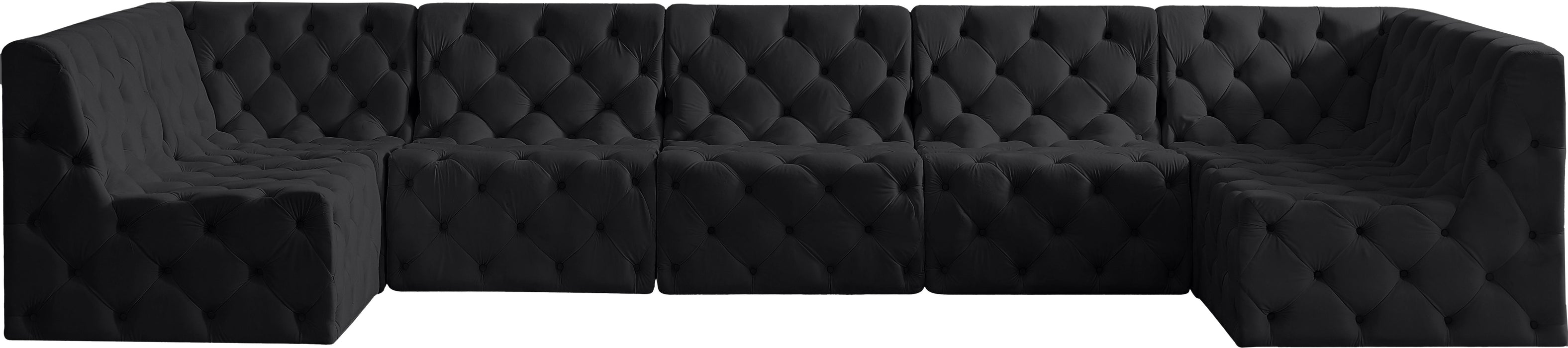 Tuft - Modular Sectional 7 Piece - Black - Fabric