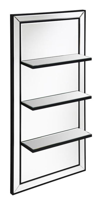 Oriel - 3-Shelf Rectangle Wall Mirror - Silver