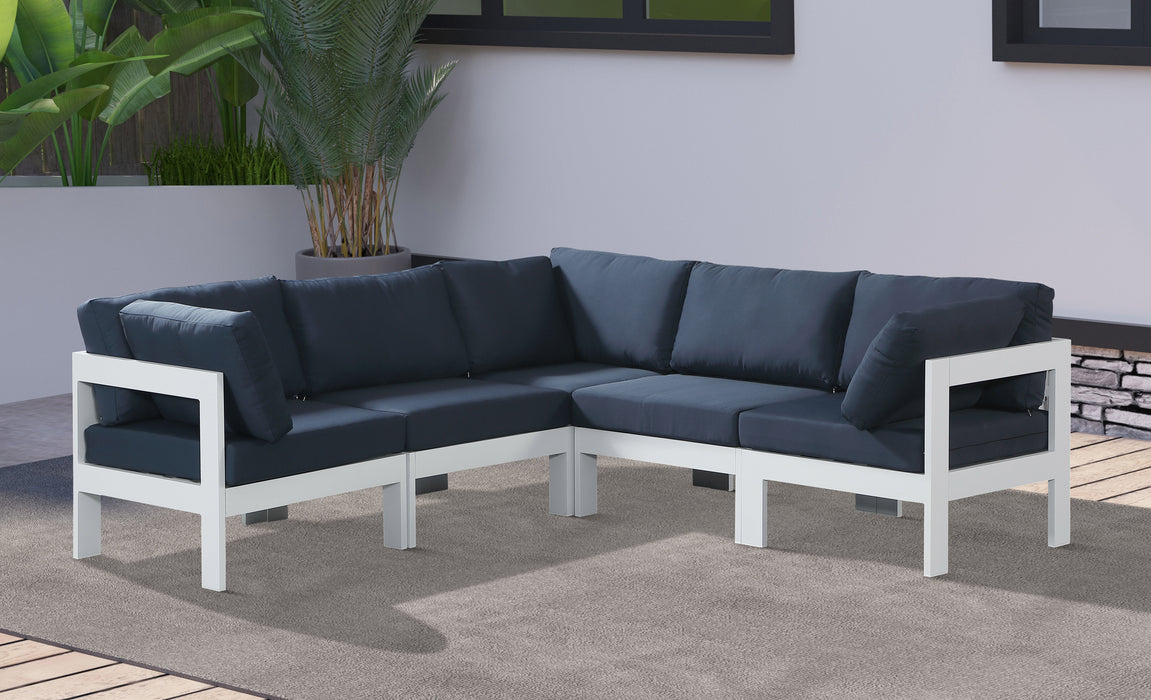 Nizuc - Outdoor Patio Modular Sectional 5 Piece - Navy