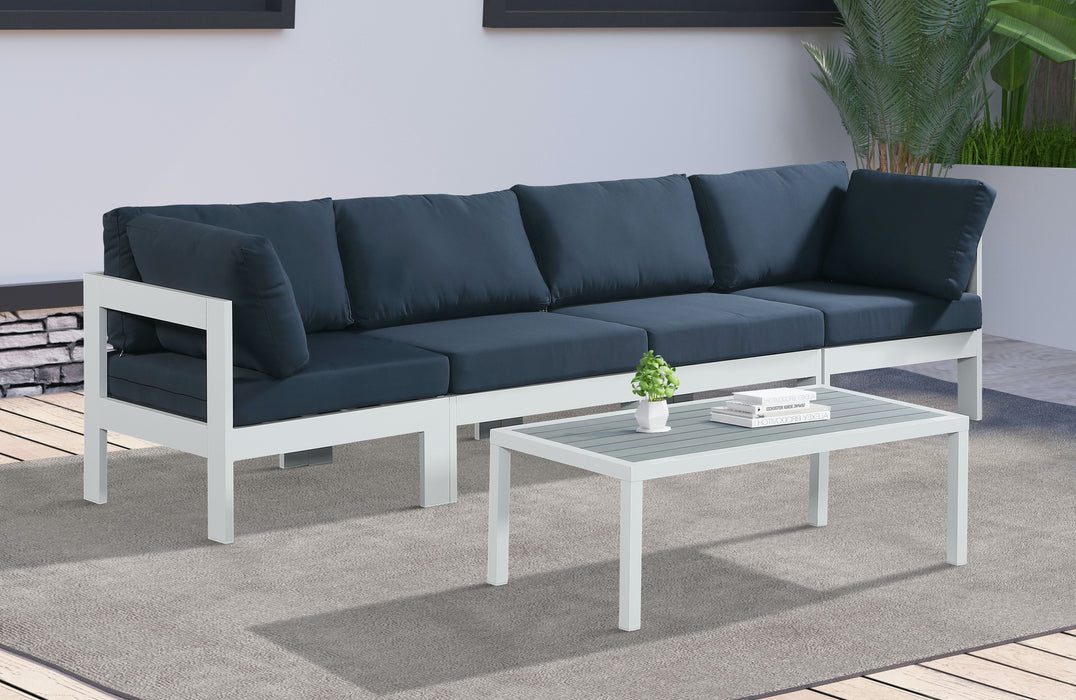 Nizuc - Outdoor Patio Modular Sofa - Navy - Metal