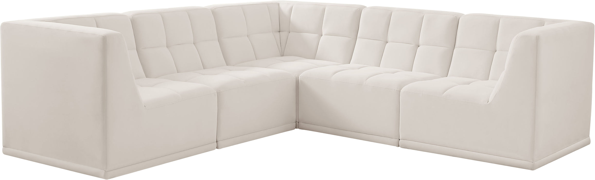 Relax - Modular Sectional 5 Piece - Cream - Modern & Contemporary