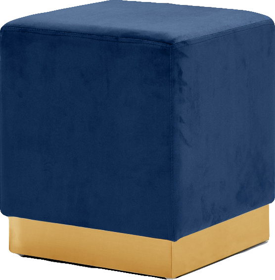 Jax - Stool Ottoman with Gold Base