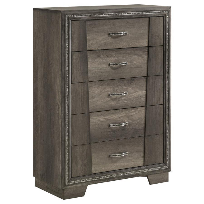 Janine - 5-Drawer Chest - Gray