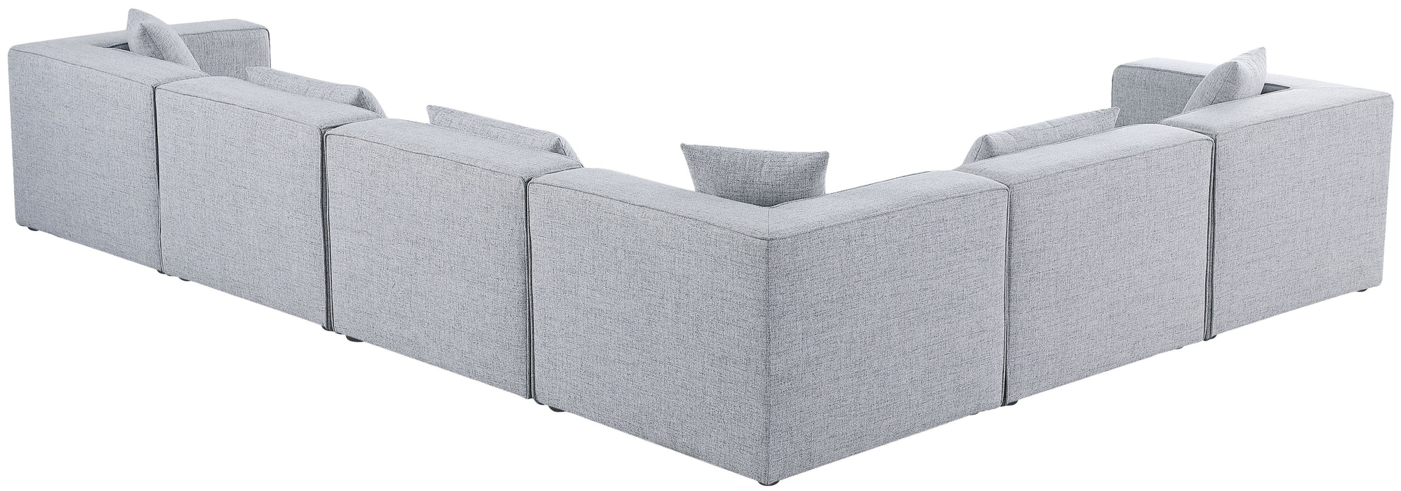 Cube - Modular Sectional 6 Piece - Gray - Modern & Contemporary