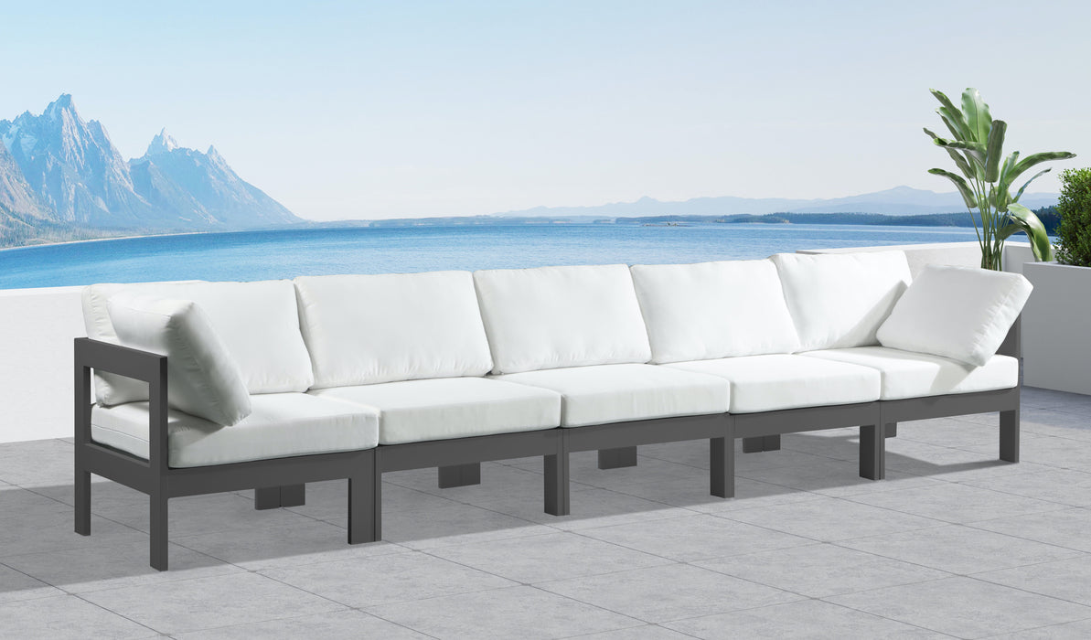 Nizuc - Outdoor Patio Modular Sofa With Frame - White - Modern & Contemporary