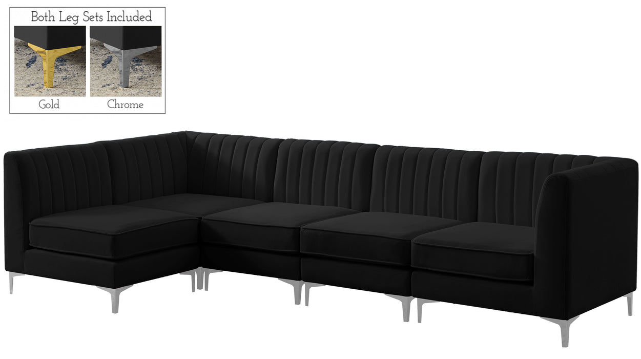 Alina - Modular Sectional 5 Piece - Black