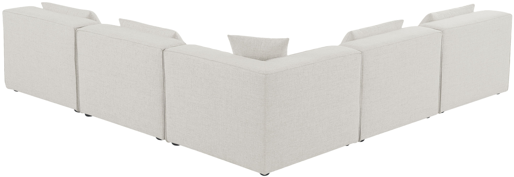 Cube - Modular Sectional 5 Piece - Cream - Modern & Contemporary