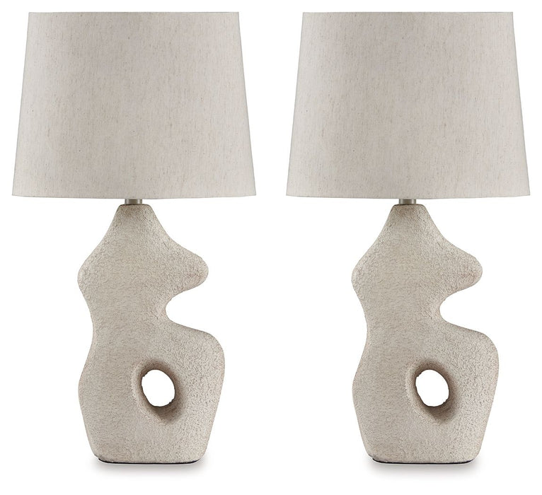 Chadrich - Antique Beige - Paper Table Lamp (Set of 2)