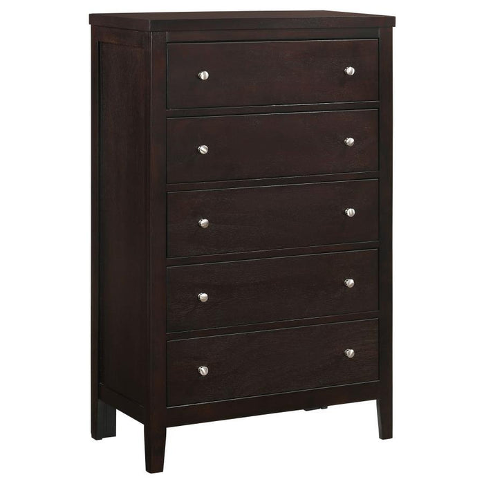 Carlton - 5-Drawer Rectangular Chest - Cappuccino