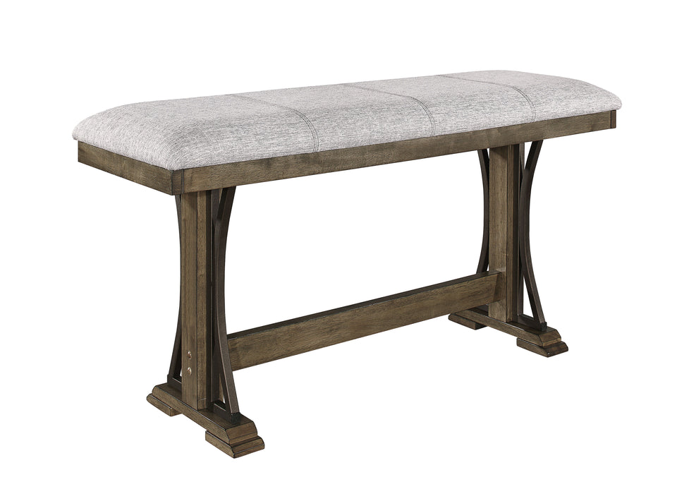 Quincy - Counter Height Bench - Brown