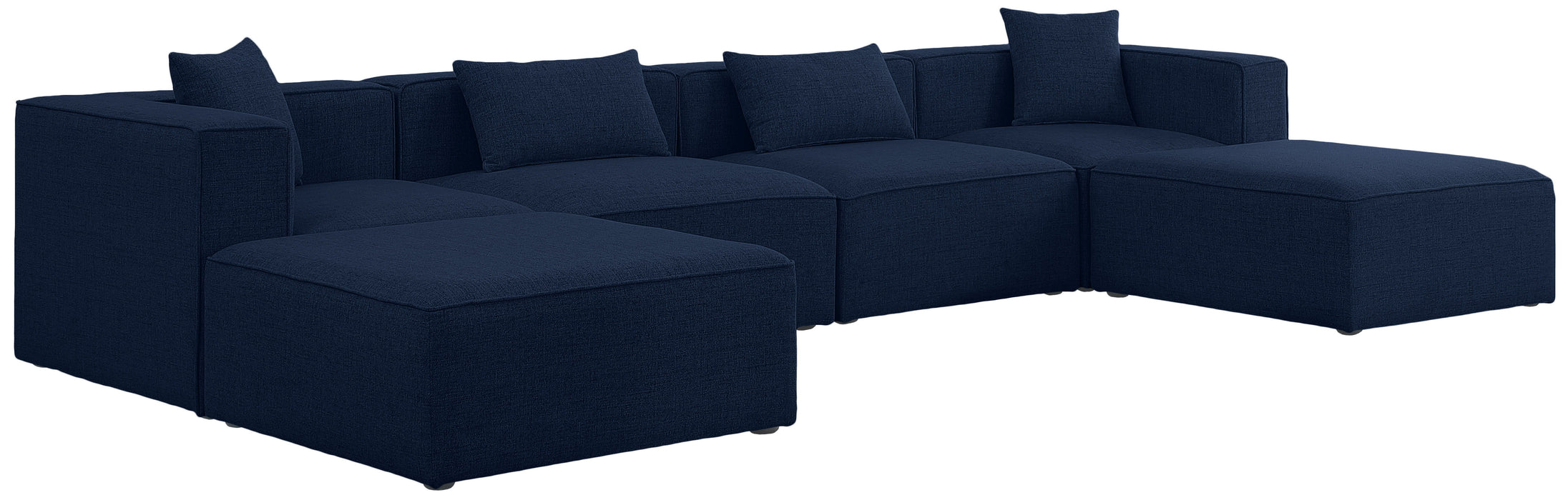 Cube - Modular Sectional 6 Piece - Navy - Modern & Contemporary