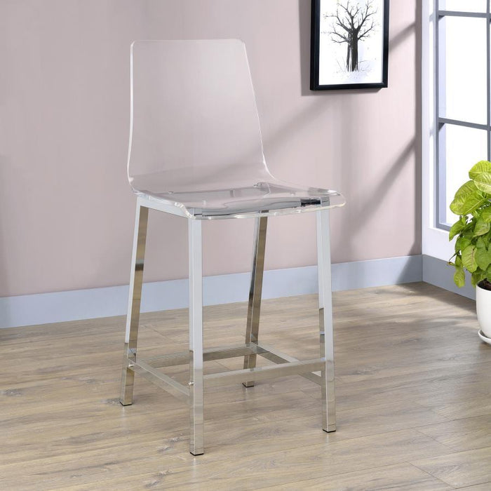 Juelia - Chrome Stools (Set of 2)