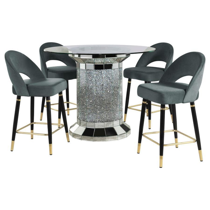 Ellie - Pedestal Counter Height Dining Room Set