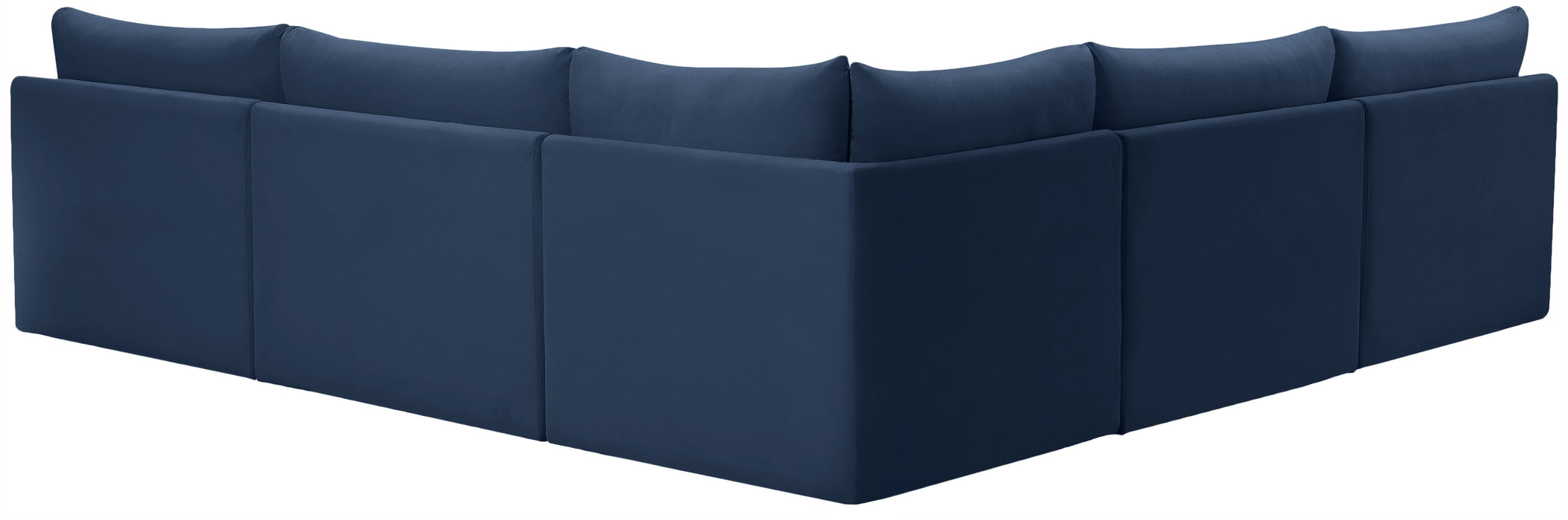 Jacob - Modular Sectional 5 Piece - Navy - Fabric - Modern & Contemporary