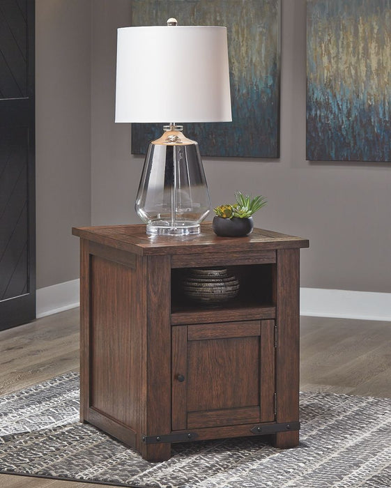 Budmore - Brown Dark - Rectangular End Table