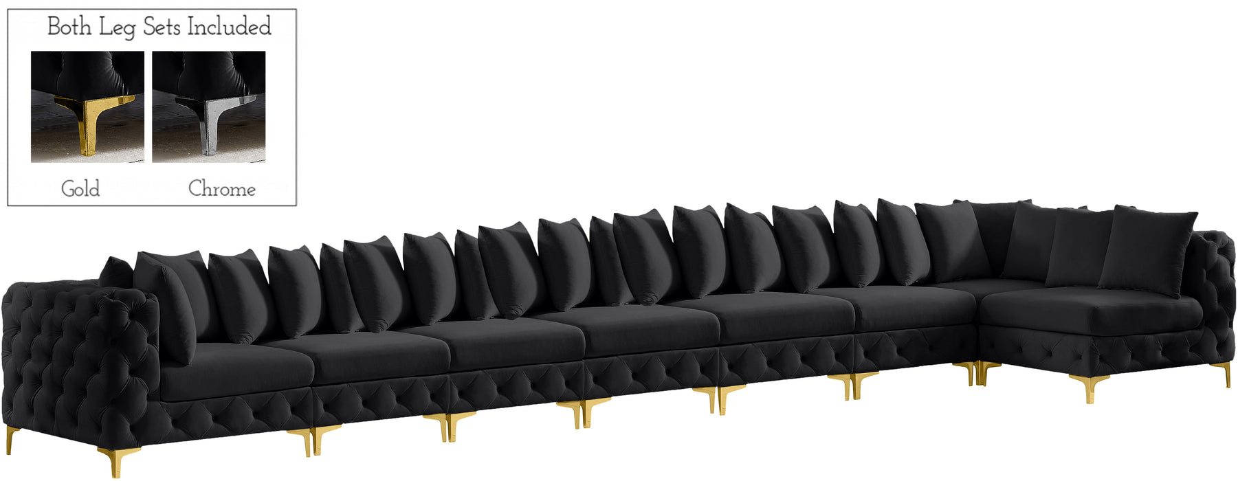 Tremblay - Modular Sectional 8 Piece - Black - Modern & Contemporary