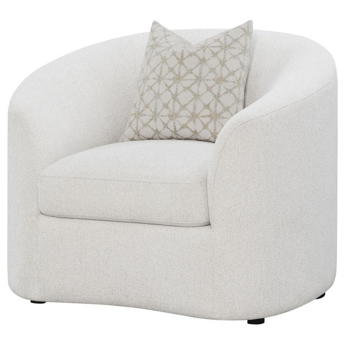 Rainn - Upholstered Tight Back Chair - Latte