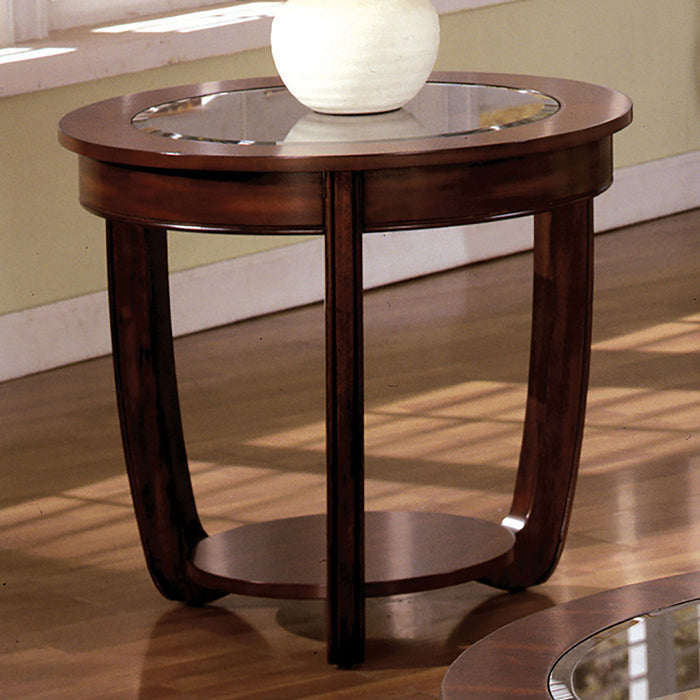 Crystal Falls - End Table - Dark Cherry