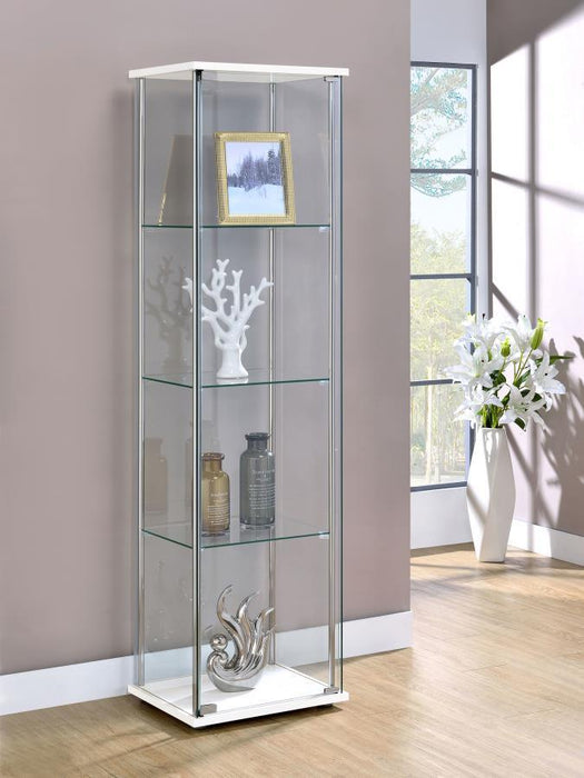 Bellatrix - Rectangular 4-shelf Curio Cabinet