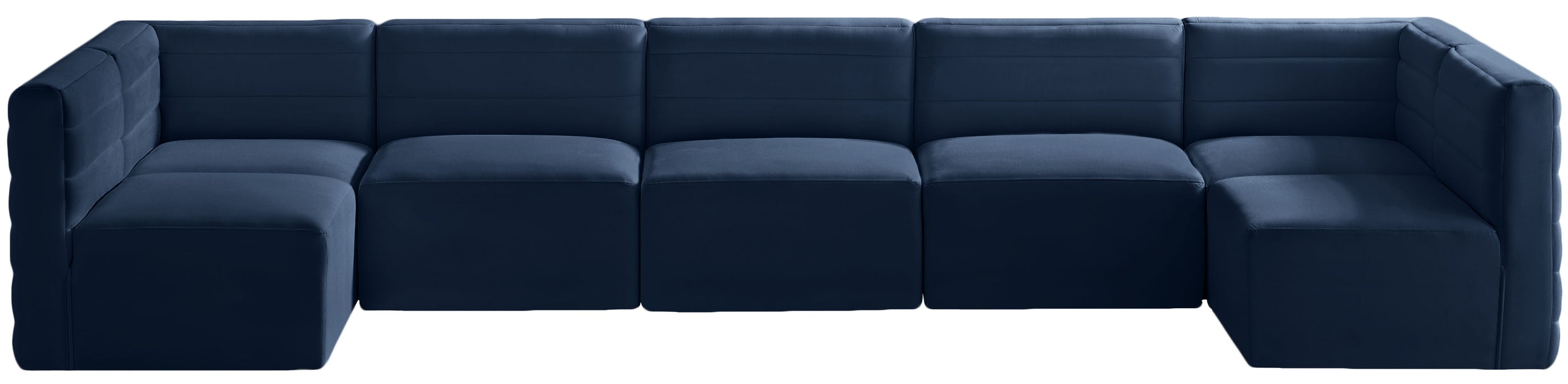 Quincy - Modular Sectional 7 Piece - Navy - Fabric