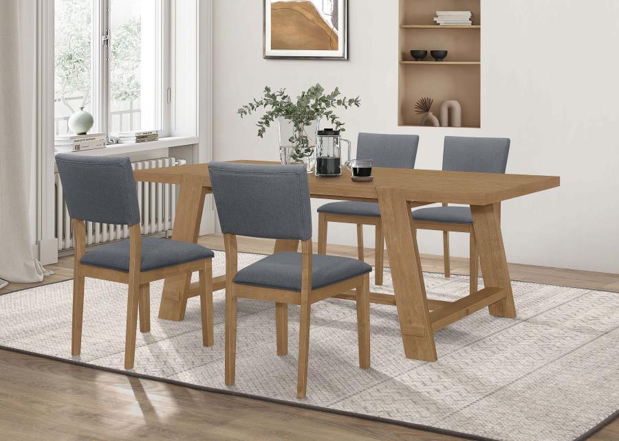 Sharon - Rectangular Trestle Base Dining Table Set