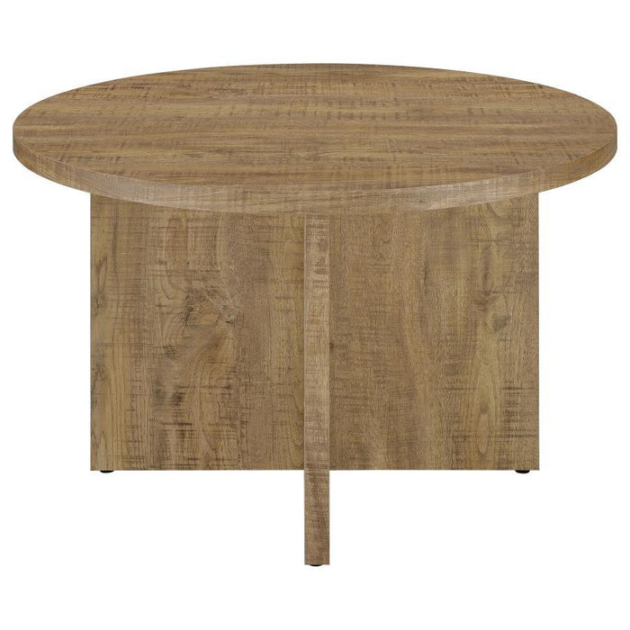 Jamestown - Round Engineered Wood Dining Table With Decorative Laminate - Mango Brown