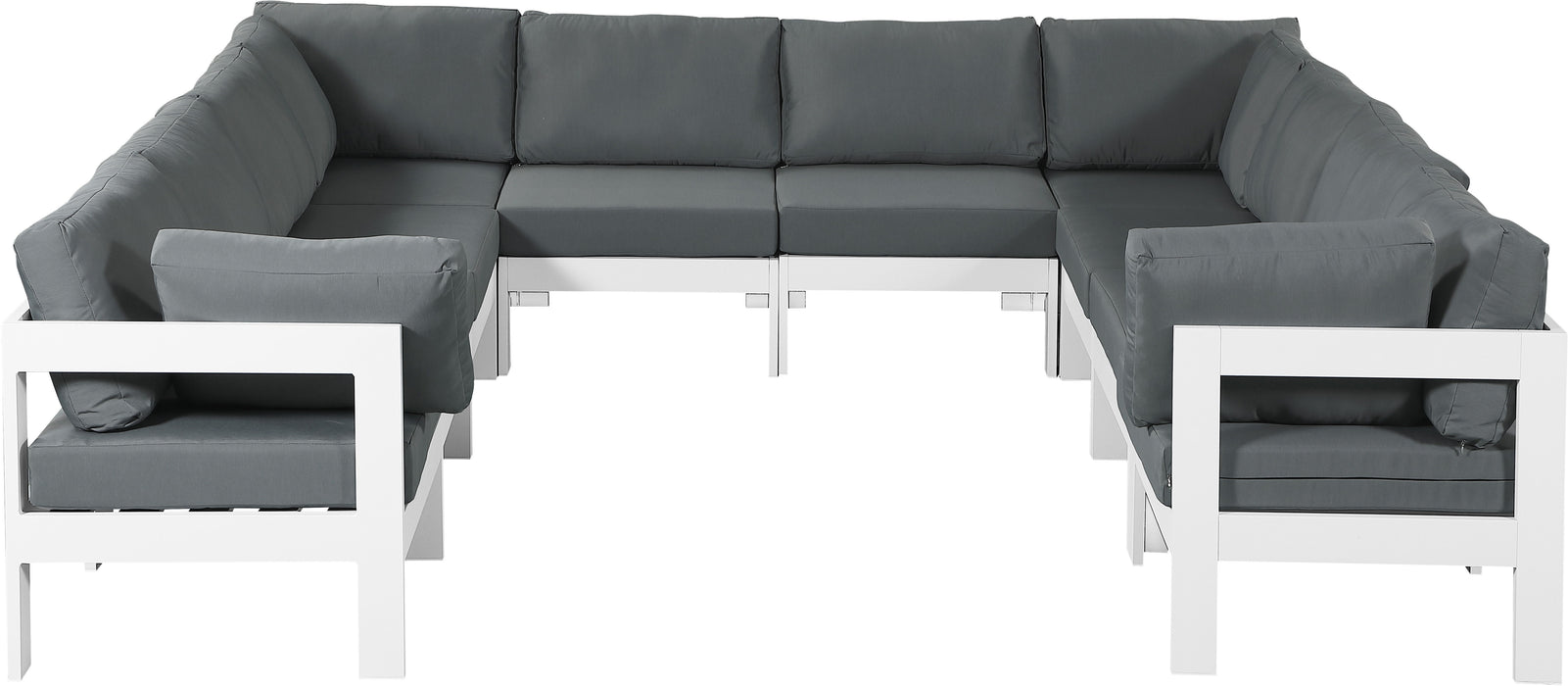 Nizuc - Outdoor Patio Modular Sectional - Grey - Fabric