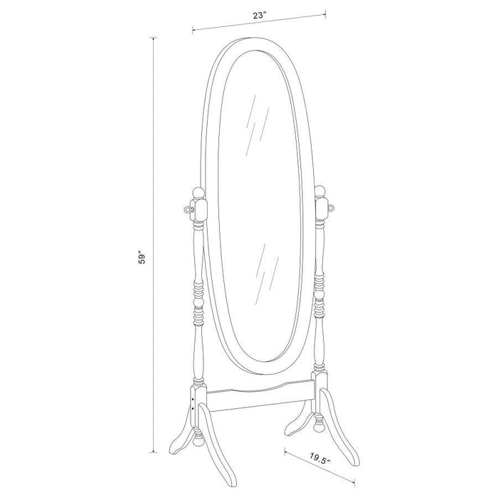 Foyet - Oval Cheval Mirror