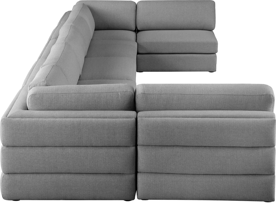 Beckham - Modular Sectional 7 Piece - Gray - Fabric