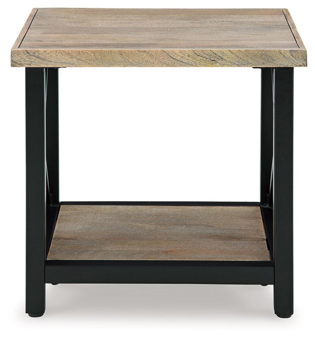 Bristenfort - Brown / Black - Rectangular End Table