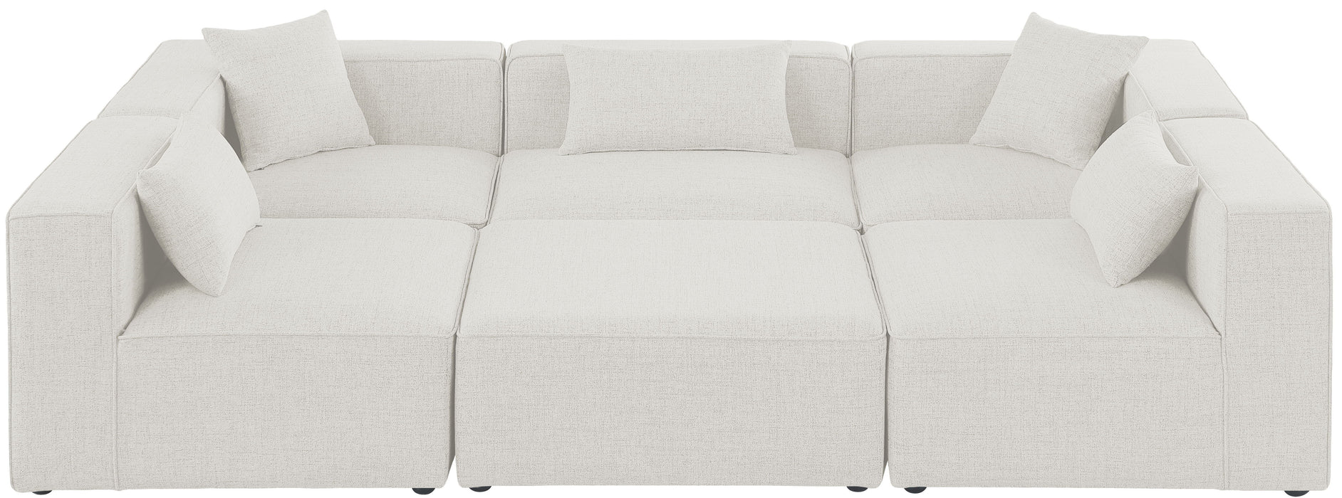 Cube - Modular Sectional 6 Piece - Cream - Modern & Contemporary