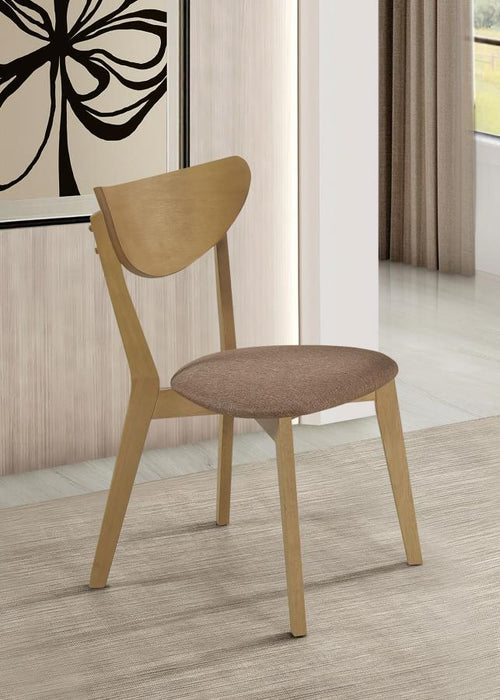 Elowen - Dining Side Chair (Set of 2) - Light Walnut And Brown