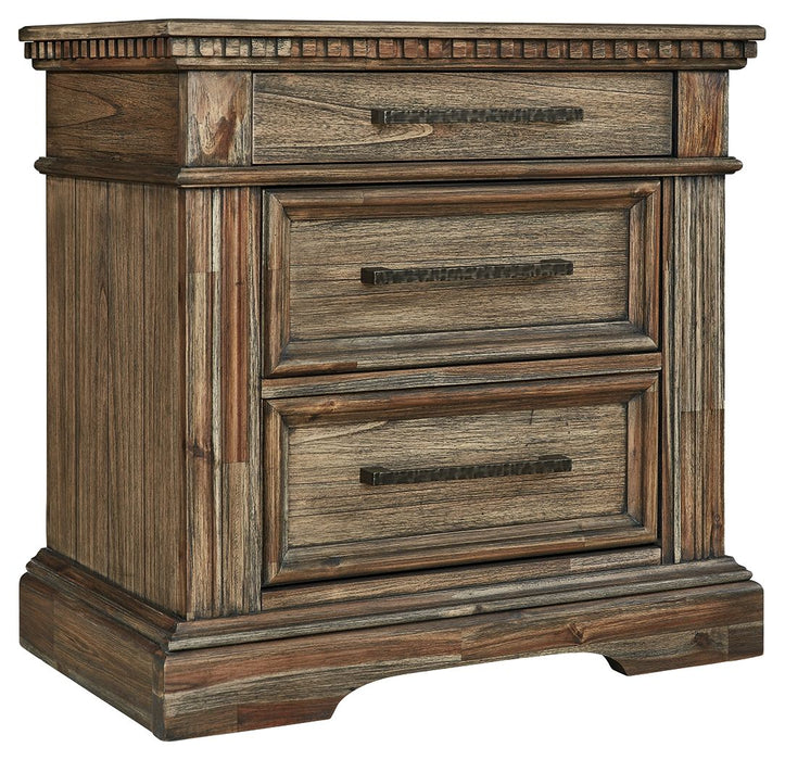 Markenburg - Brown - Three Drawer Night Stand