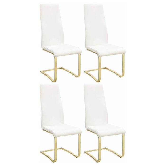 Montclair - Side Chairs (Set of 4) - White And Rustic Brass