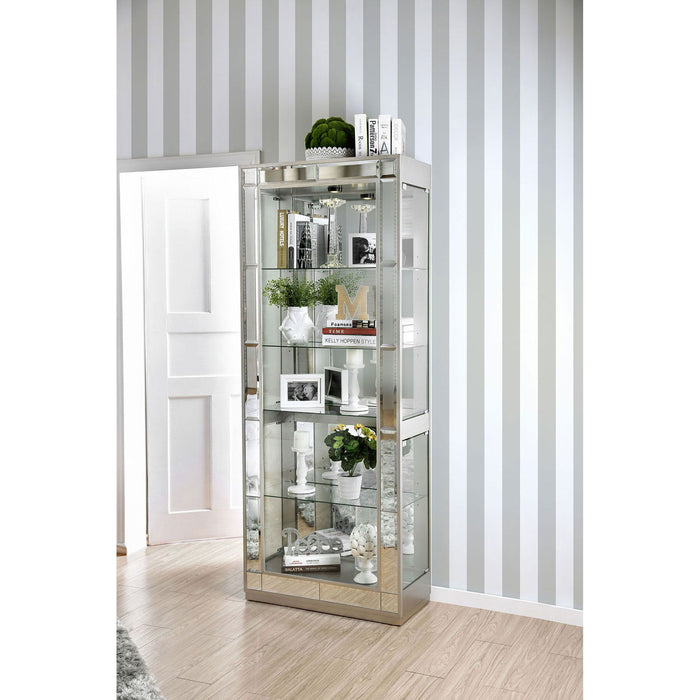 Carrollton - Curio Cabinet - Pearl Silver