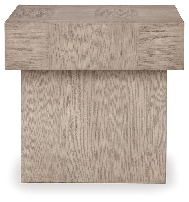 Jorlaina - Light Grayish Brown - Square End Table