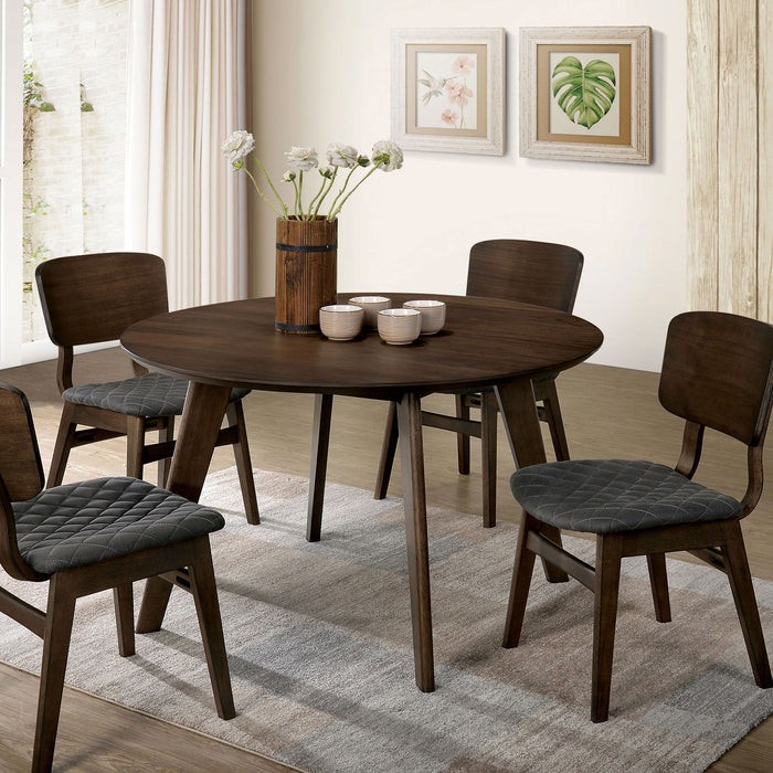 Shayna - Round Table - Walnut / Gray