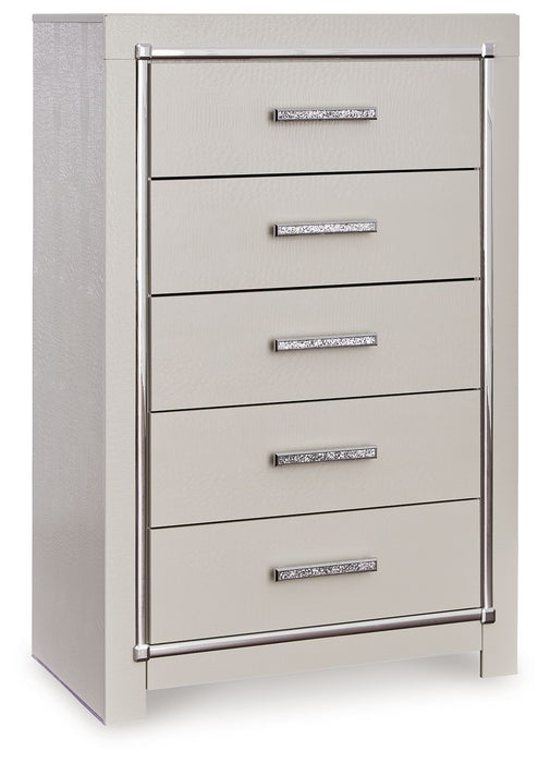 Zyniden - Silver - Five Drawer Chest