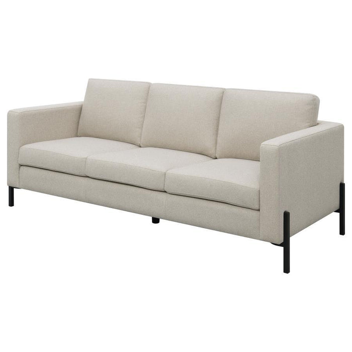 Tilly - Upholstered Track Arms Sofa - Oatmeal