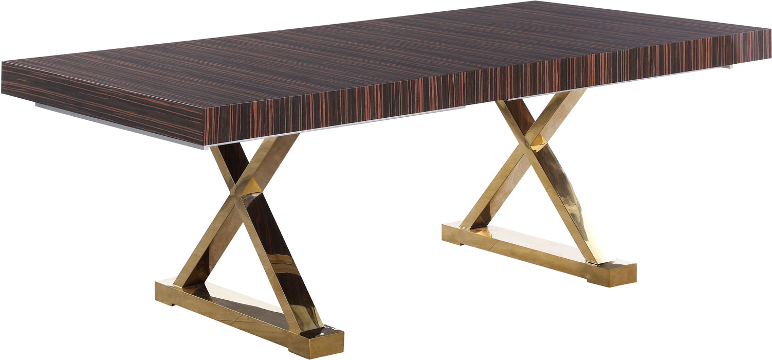 Excel - Extendable Dining Table with Gold Base