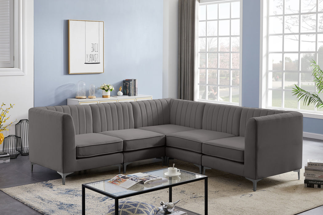 Alina - Modular Sectional 5 Piece - Grey